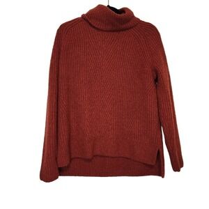 Madewell Rust Red Turtleneck Knit Sweater